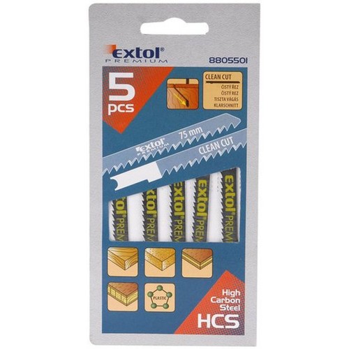 EXTOL PREMIUM pilové plátky, úchyt: UNIVERSAL, sada 5ks 8805501 EXTOL PREMIUM pilové plátky, úchyt: UNIVERSAL, sada 5ks 8805501