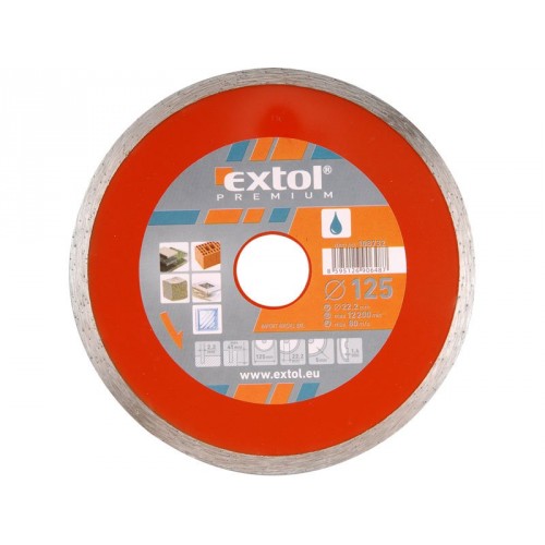 EXTOL PREMIUM kotouč diamantový řezný 230x22,2mm CELOOBVODOVÝ - mokré řezání 108735