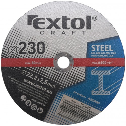 EXTOL CRAFT kotouče 230x2,5x22,2mm, řezné na kov 5ks 108050