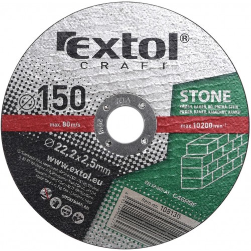 EXTOL CRAFT kotouče řezné na kámen 5ks, 150x2,5x22,2mm 108130