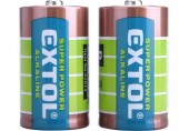 EXTOL ENERGY Alkalické baterie 1,5V D 2ks 42015