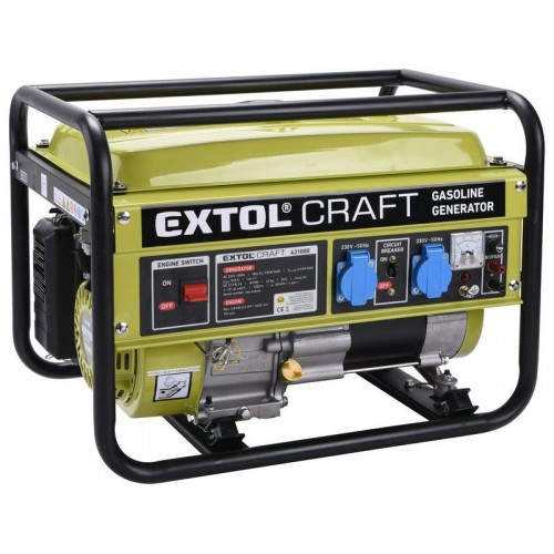 EXTOL CRAFT Elektrocentrála benzínová, 6,5HP/2,8kW 421000