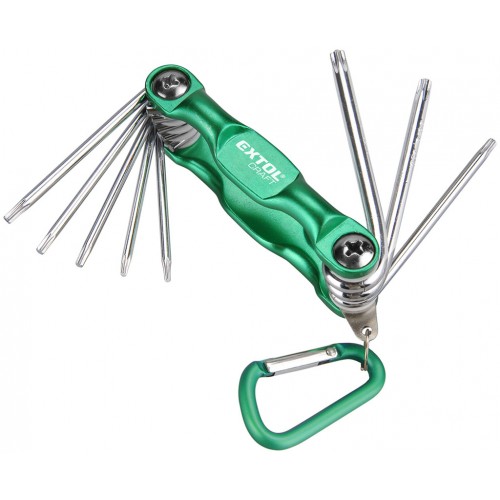 EXTOL CRAFT klíče TORX, sada 8ks s karabinou 66016 EXTOL CRAFT klíče TORX, sada 8ks s karabinou 66016
