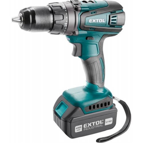 EXTOL INDUSTRIAL vrtací aku šroubovák s příklepem, 18V Li-ion, 2x4000mAh 8791115 EXTOL INDUSTRIAL vrtací aku šroubovák s příklepem, 18V Li-ion, 2x4000mAh 8791115