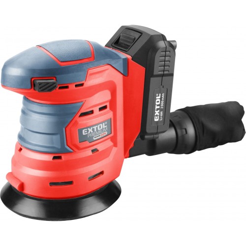 EXTOL PREMIUM bruska excentrická aku SHARE20V, 125mm, 20V Li-ion, 2000mAh 8891846