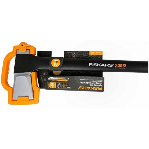 Fiskars Set štípací sekera X25 + odlamovací nůž CarbonMax 1057915