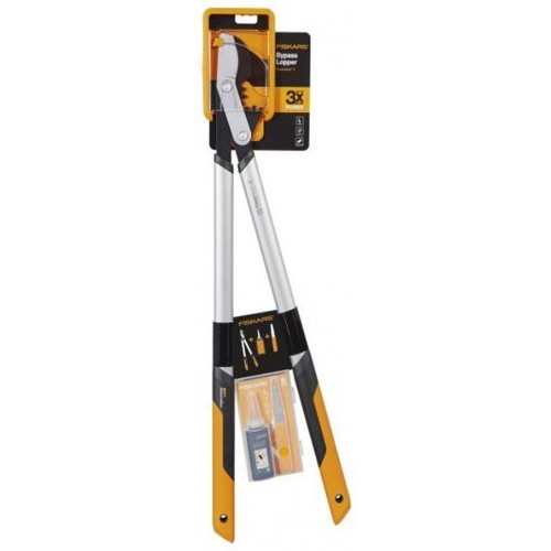 Fiskars Set Nůžky dvoučepelové LX98 PowerGear X + souprava na údržbu 1020687