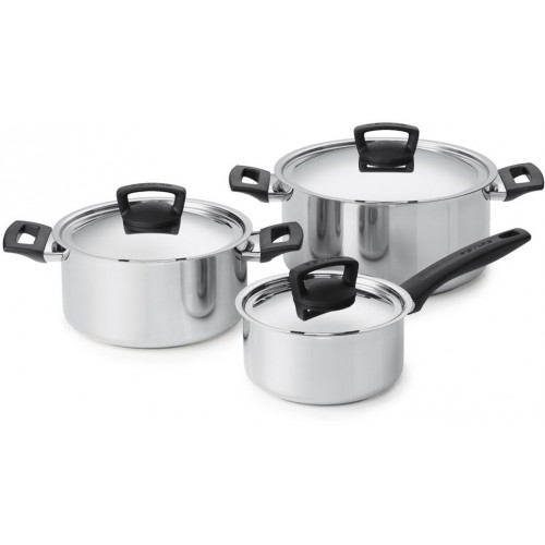 FISKARS Functional Form Souprava 3 hrnců s poklicí 855390 FISKARS Functional Form Souprava 3 hrnců s poklicí 855390