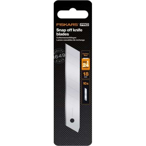 Fiskars CarbonMax břity pro odlamovací nůž 18 mm, 10 ks 1048066