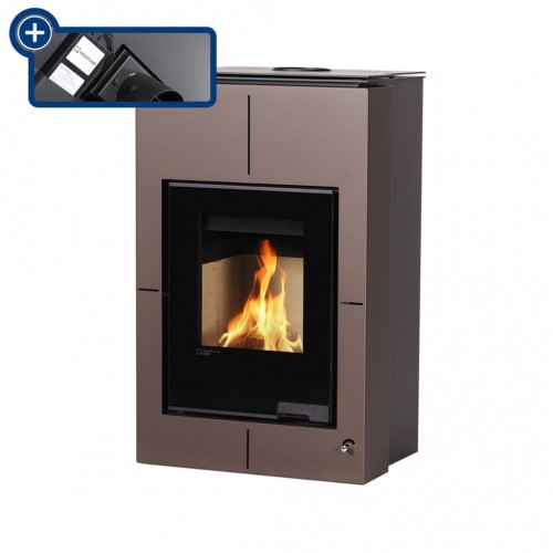 HS FLAMINGO AQUAFLAM VARIO SAPORO 11/5kW krbová kamna, elektronická regulace hnědá HSF34-080