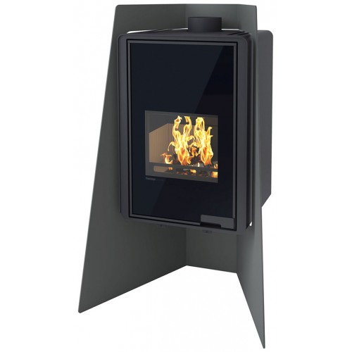 HS FLAMINGO DELUXE ® ISLAND Krbová kamna 9kW, černá HSF42-001