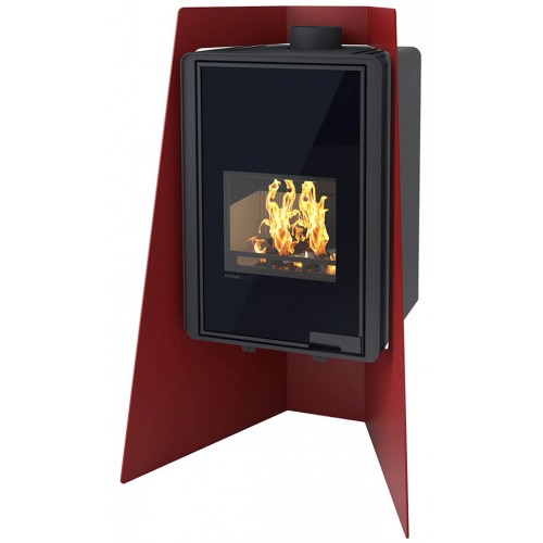 HS FLAMINGO DELUXE ® ISLAND Krbová kamna 9kW, červená HSF42-002 HS FLAMINGO DELUXE ® ISLAND Krbová kamna 9kW, červená HSF42-002