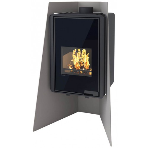 HS FLAMINGO DELUXE ® ISLAND Krbová kamna 9kW, šedá HSF42-006