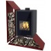 HS FLAMINGO DELUXE ® KAMPA Krbová kamna 9kW, levá, červená HSF42-008
