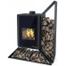 HS FLAMINGO DELUXE ® KAMPA Krbová kamna 9kW, pravá, černá HSF42-013