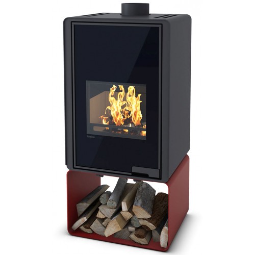 HS FLAMINGO DELUXE ® PENTAI Krbová kamna 9kW, červená HSF42-021