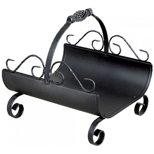 HS FLAMINGO Koš na dřevo 2, černý mat HSF15-002 HS FLAMINGO Koš na dřevo 2, černý mat HSF15-002