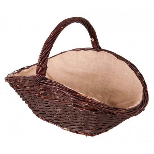 HS FLAMINGO Koš na dřevo proutěný oválný, juta HSF15-072