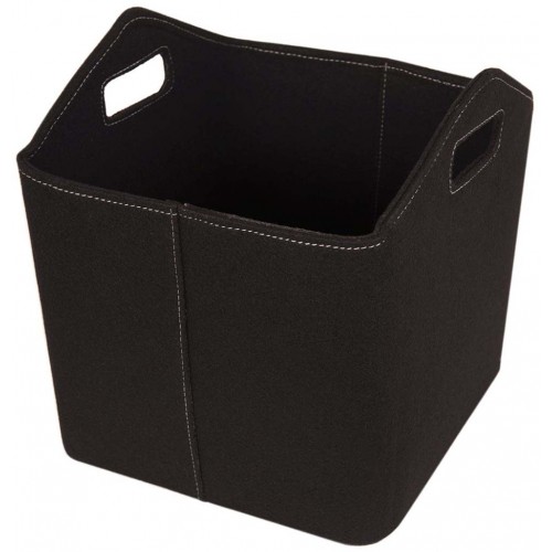 HS FLAMINGO Koš na dřevo plstěný, černý HSF15-089