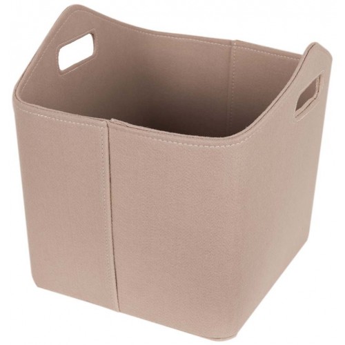 HS FLAMINGO Koš na dřevo plstěný, krémová HSF15-086