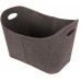 HS FLAMINGO Koš na dřevo plstěný velký, šedý HSF15-088