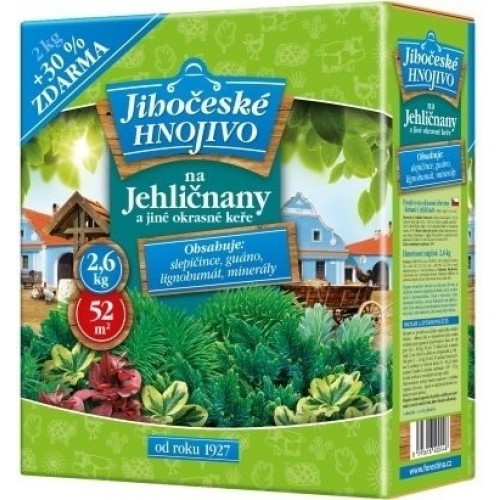 Jihočeské hnojivo na jehličnany na okrasné keře 2,6kg, 1203034