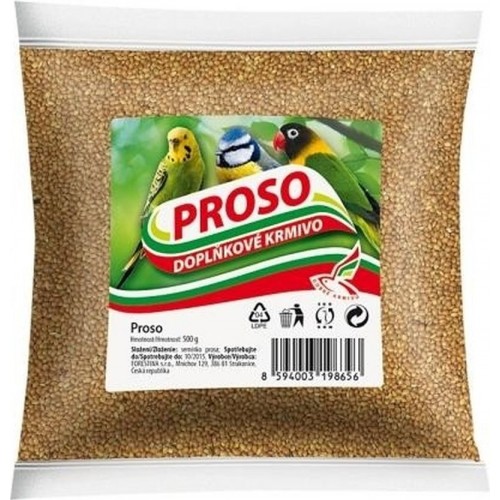 KRMÍTKO Krmivo pro ptactvo - proso 500 g KRMÍTKO Krmivo pro ptactvo - proso 500 g