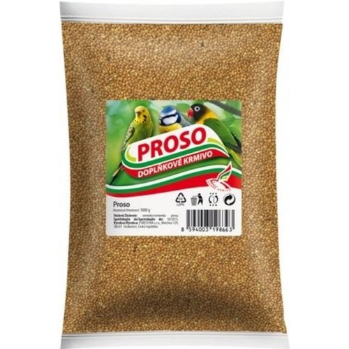KRMÍTKO Krmivo pro ptactvo - proso 1 kg KRMÍTKO Krmivo pro ptactvo - proso 1 kg