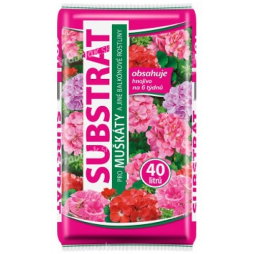 FORESTINA Substrát pro muškáty a jiné balkónové rostliny 40l