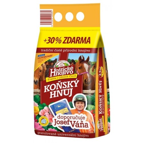 Hoštické Hnojivo Koňský hnůj "Váňův" 2,5 kg + 30% ZDARMA