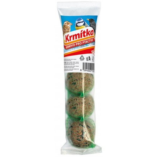 KRMÍTKO Lojová koule s ovocem 4 ks, 4x90 g KRMÍTKO Lojová koule s ovocem 4 ks, 4x90 g