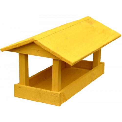 KRMÍTKO Krmítko dřevěné č. 10, 24x40x20 cm, žluté