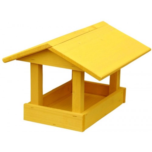 KRMÍTKO Krmítko dřevěné č. 11, 24x30x20 cm, žluté