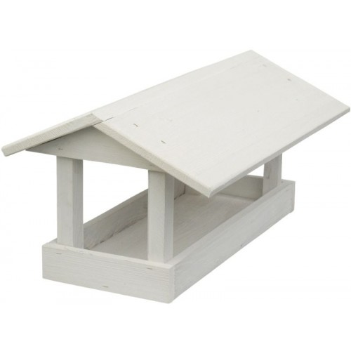 KRMÍTKO Krmítko dřevěné č. 16, 24x40x20 cm, bílé