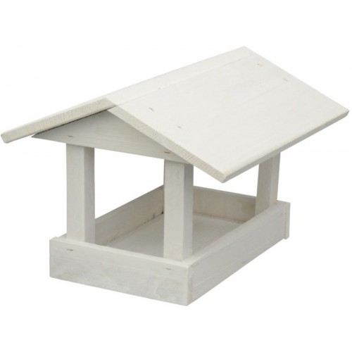 KRMÍTKO Krmítko dřevěné č. 17, 24x30x20 cm, bílé