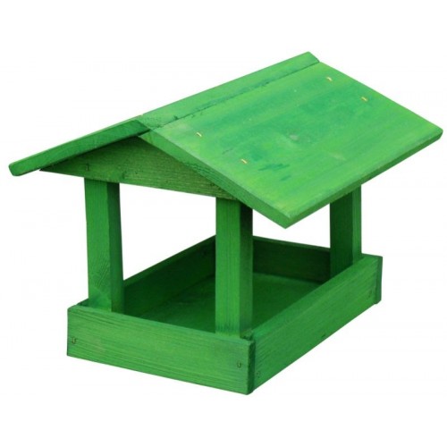 KRMÍTKO Krmítko dřevěné č. 13, 24x30x20 cm, zelené