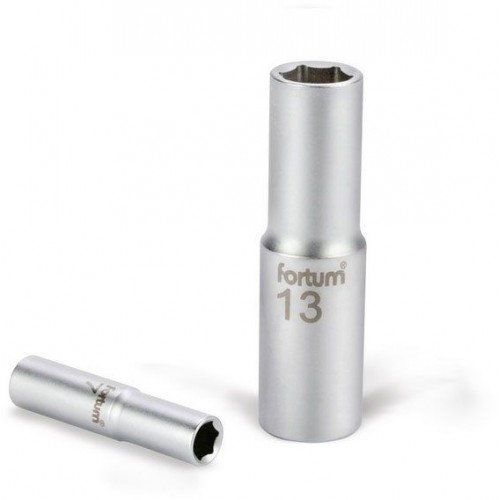 FORTUM hlavice nástrčná prodloužená, 1/2", 13mm, L 77mm 4700513 FORTUM hlavice nástrčná prodloužená, 1/2", 13mm, L 77mm 4700513