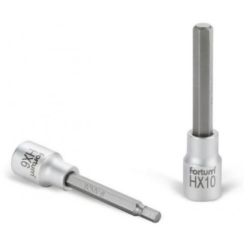 FORTUM hlavice zástrčná prodloužený imbus, 1/2", HX 10, L 100mm 4700630 FORTUM hlavice zástrčná prodloužený imbus, 1/2", HX 10, L 100mm 4700630