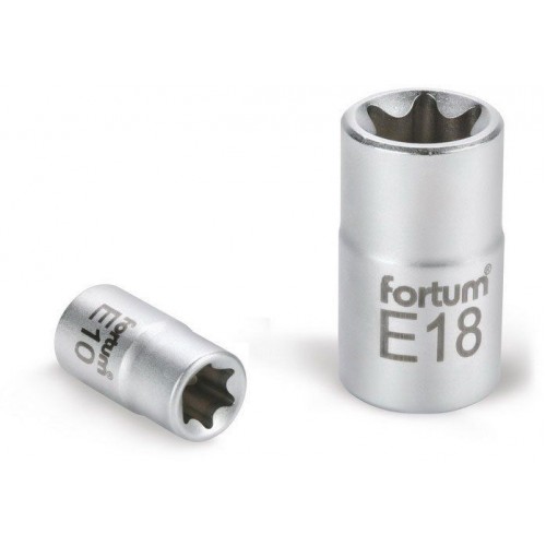 FORTUM hlavice nástrčná vnitřní TORX 1/2", E 18, L 38mm 4700703 FORTUM hlavice nástrčná vnitřní TORX 1/2", E 18, L 38mm 4700703
