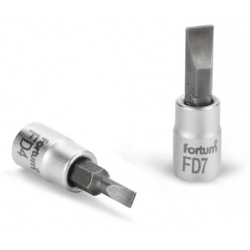 FORTUM hlavice zástrčná šroubovák plochý, 1/4", 5,5mm, L 37mm 4701801 FORTUM hlavice zástrčná šroubovák plochý, 1/4", 5,5mm, L 37mm 4701801