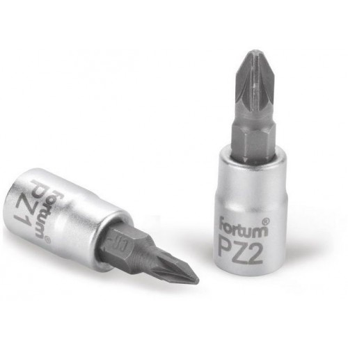 FORTUM hlavice zástrčná šroubovák, 1/4", PZ 2, L 37mm 4701822 FORTUM hlavice zástrčná šroubovák, 1/4", PZ 2, L 37mm 4701822