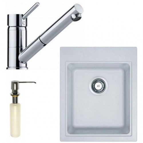 Franke SET G92 (dřez KSG 218 bílý+baterie FC 7486.031+dávkovač saponátu) 114.0438.635 Franke SET G92 (dřez KSG 218 bílý+baterie FC 7486.031+dávkovač saponátu) 114.0438.635