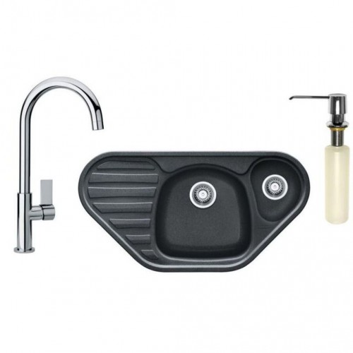 Franke SET G123 (dřez COG 651 E grafit+baterie FP 0408.031+dávkovač FD 300) 114.0440.274 Franke SET G123 (dřez COG 651 E grafit+baterie FP 0408.031+dávkovač FD 300) 114.0440.274