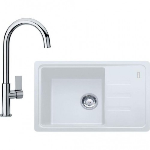 Franke SET G115 (dřez BSG 611-62 bílý+baterie FP 0408.031) 114.0440.623