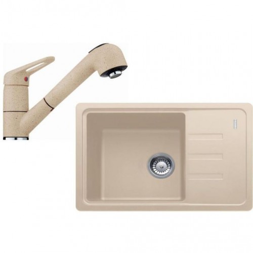 Franke SET G118 (dřez BSG 611-62 pískový+baterie FC 9547 písková) 114.0440.847
