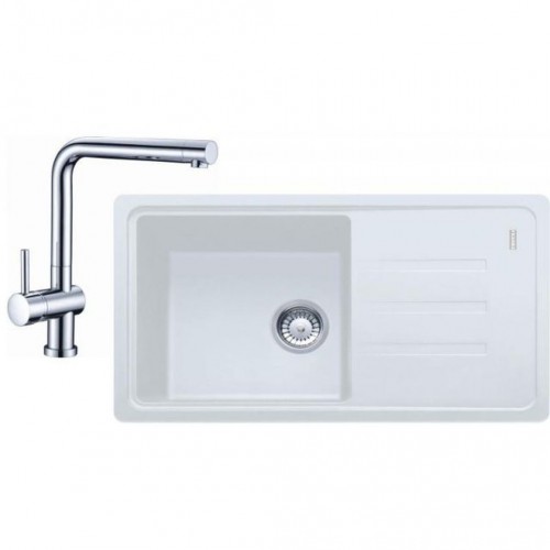 Franke SET G120 (dřez BSG 611-78/39 bílý+baterie Samoa) 114.0440.857