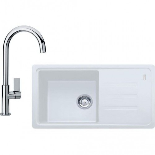 Franke SET G119 (dřez BSG 611-78/39 bílý+baterie FP 0408.031) 114.0441.090