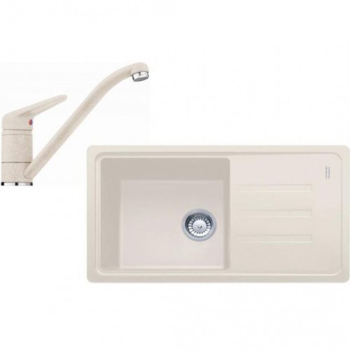 Franke SET G121 (dřez BSG 611-78/39 vanilka+baterie FC 9541 vanilka) 114.0441.178