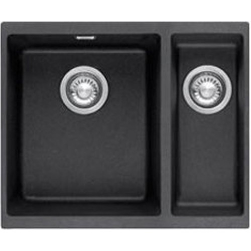 BAZAR Franke Sirius SID 160/2, 560x440 mm, tectonitový dřez, černý 125.0363.804 POŠKOZENÝ OBAL!!
