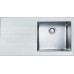 Franke Crystal CYV 611, 1000x510 mm, nerez+bílé sklo, dřez pravý 101.0062.562